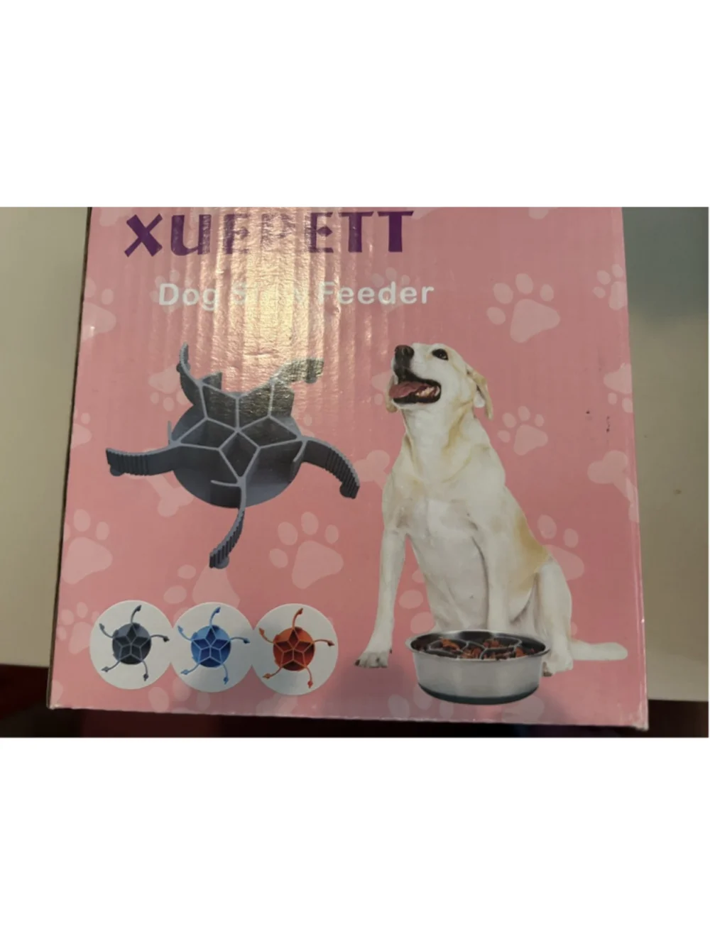 Dog Slow Feeder Insert for Regular and Elevated Dog Bowls Xuepett Grey
